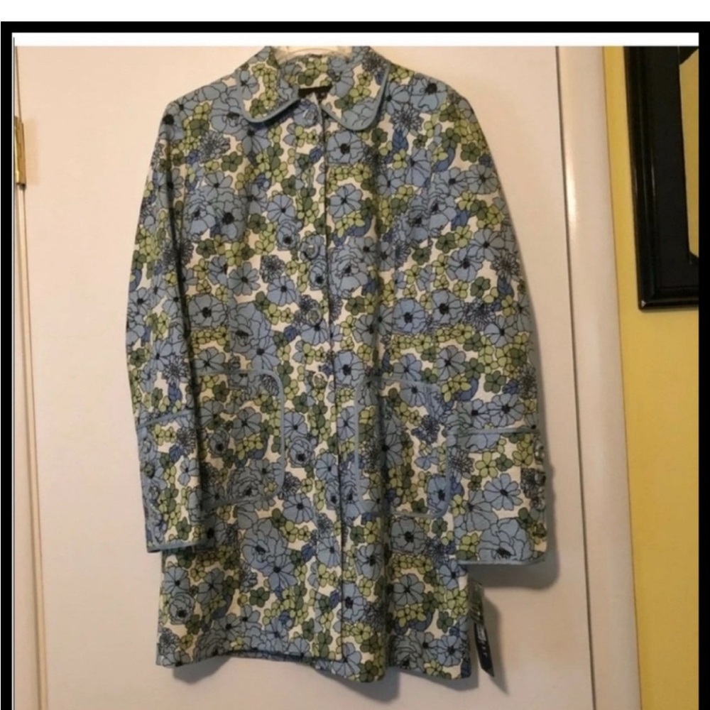 Vintage NWT Nine West Flower Coat S Awesome Color Pretty As Picture Get Noticed